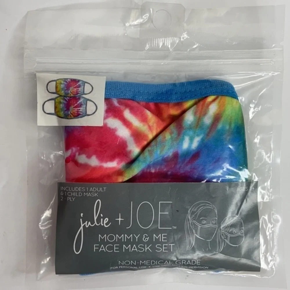 Julie + JOE Mommy & Me Washable Tie Dye Face Mask 2 PC Set NWT
